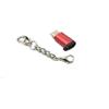 System-S Adattatore USB 3.1 tipo C maschio a 2.0 Micro B femmina catena in rosso