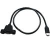 System-S Cavo USB 3.1 50 cm Tipo C maschio a 2.0 Micro B femmina 5 pin pannello Mount 28 mm
