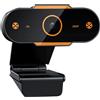 Homoyoyo Webcam con Microfono per Desktop e Laptop, Base Regolabile in Plastica Nero, per Live Streaming e Ambienti di Formazione, Autofocus Incluso