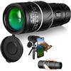 Generic Telescopio monoculare ad alta potenza con supporto per smartphone e treppiede, prisma zoom ad alta definizione, doppia messa a fuoco per campeggio e bird watching