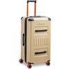 DELSEY JEEP - JH002B - Valigia rigida 80 cm x 41 cm x 37 cm - 121 L - Sabbia calda