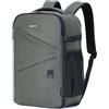 ECOHUB Zaino Ryanair 40x30x20 Leggero, Zaino da Viaggio 20L Resistente all'Acqua con Scomparto per PC Portatile da 14, Bagaglio a Mano in Tessuto PET Riciclato con 8 Tasche, per Uomo e Donna, Grigio