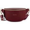 Expatrié Marsupio Donna Rosso - Alice Small - Borsa per Festival, Viaggi e Uso Quotidiano In Pelle Vegana - Piccolo Borsello Elegante alla Moda - Impermeabile