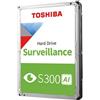 Toshiba S300 AI - Disco rigido - sorveglianza - 8 TB - interno - 3,5" (8,9 cm) - MG10ADA800E-V