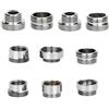 Wisebom 10 Pezzi Adattatore per Rubinetto in Metallo, Raccordo per Rubinetto in Ottone Cromato, 16/18-24 mm Adattatore per Doccetta e Aeratore Rubinetto, per Aeratore Rubinetto Cucina e Bagno