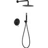MICE COLLECTION IMEX Set Doccia Kit Monocomando Doccia Incasso Parete - 2 vie Serie Line Nero Opaco - GPD038/NG
