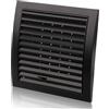 ABOUT VENT Ø 125mm Griglia Ventilazione Regolabile in Plastica ABS Antracite con Zanzariera e Flangia - Griglie Aerazione Rettangolari
