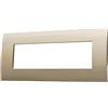 ZOREI Placca Compatibile Con Vimar Arke, Placche In Plastica, 1 Pezzo (7 Posti/Moduli,Bronzo)