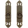 Tiazza - 2 pomelli in stile cinese vintage in ottone anticato con maniglia per cassetti e libreria, porte e finestre