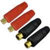 RIVERWELD Cavo di saldatura connettore pannello - spina EDKL10-25 200 Ampere connettore rapido rosso e nero, confezione da 4 pezzi