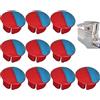 Mioaoa 10 pz Indicatore rubinetto acqua calda e fredda: pulsanti rossi e blu segno temperatura adatti per fori da 7 mm, accessori per maniglia del rubinetto, parti di ricambio per miscelatore cucina bagno