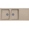 Generic Lavello cucina Borgogna Avena 116 x 50 cm 2 vasche e gocciolatoio Made in Italy