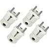 ZOREI 4 Pezzi Spina Shuko Angolo, Uscita Cavo Laterale, Multistandard Tedesco Italiano, 16A 250V 3500W 2P+T