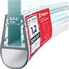 STEIGNER Guarnizione doccia, 70cm, per spessore vetro 3,5/4/ 5 mm, guarnizione semicircolare in PVC, UK06