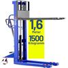 Pallit Carrello Elevatore Manuale LIFT-M 1500 kg, Sollevatore a Colonna 1600 mm, Transpallet Manuale con Ruote in PU, Carrello Sollevatore Acciaio Compatto