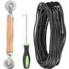 QUARKZMAN Kit Di Riparazione Per Schermi 0.16x 24.9 ft Guarnizione Nero | Per Installazione E Sostituzione Di Rete Per Finestra Patio, Con Strumento A Rullo, E Gancio Di Rimozione, Per Schermo