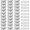 Nicear Kit di 30 staffe angolari per specchi, supporto angolare per quadri, clip di fissaggio per specchi in metallo nichelato con fori per viti, 30 mm x 30 mm x 5 mm