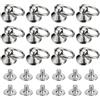 QUARKZMAN 6x10mm Sfera Testa Perno Rivetto Vite Dietro con Giunto Toroidale, 12pz Bottone Nipplo Rivetto per Fai-da-Te Cuoio Artigianato, Argentato