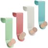 PEAKTOP Ganci sopra la porta 4,6 cm, 4 ganci in metallo sopra la porta per appendere i vestiti, sopra l'armadio cassetti ganci reversibili per camera da letto bagno cucina armadio