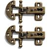 DACAN PROTECTION Cerniere per Mobili Antichi Cerniera per Ante in Battuta Arte Povera stile antico completa di basetta, scodellino 27 (2, bronzo)