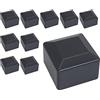 SKIR'CO (10 pezzi) Tappi per pali per recinzione, quadrati 40 x 40 mm Tappi in plastica grigia per pali per recinzione, colore grigio antracite RAL 7016