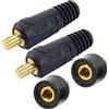 RIVERWELD Connettore pannello cavi saldatura TIG Spina e presa DKJ35-50 e DKZ35-50 a montaggio rapido, confezione da 4