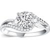 Molioaki Anello di fidanzamento da donna in argento 925, anello da donna con diamanti 1 ct 5 A, zirconi e tre pietre, anelli di fidanzamento con confezione regalo, regalo di fidanzamento, 52(16.6),