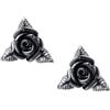 Alchemy Gothic Black Rose Ear Studs Donna Set di orecchini nero/argento peltro Non Specificato
