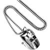 Xoeryoy Collana Hiphop Saldatore Casco Ciondolo Catena al collo Gioielli in argento per uomo Donna