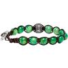 Generico Bracciale Tamashii Originale BHS1100-209 in Agata Verde Menta con Ruota della Preghiera in Argento 925 - Unisex, Regolabile, Gioiello per Rinnovamento e Armonia