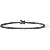 COMETE GIOIELLI Bracciale argento 925 brunito Tennis Zirconi Neri