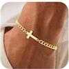 TINGN Braccialetti da uomo in acciaio inossidabile 316L, braccialetto da uomo cubano ro Box Tank Chain Cross Bracciale regalo per uomini, padre, fidanzato, fratello, 8.3 inch(21 cm), Acciaio