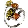 Holiday Gift Shops Anello per adulti multicolore in argento sterling e ambra baltica misura Marcia. 19