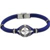 amorili Bracciale Uomo Rosa dei Venti Bussola - Acciaio Inox 316L + Cordoncino Blu Regolabile - Bracciale Nautico/Idea Regalo Uomo bcc2372b