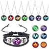 BJPERFMS Braccialetto Genshin-ers, Genshin-ers Bracciale, 7 Collana Genshin-ers, 7 Animation Periferico Elements Sostituzione, Braccialetto con Badge Elemento di Gioco, Regalo per Fans Anime