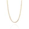 Einzelstück® Collana a serpente piatta in argento 925, oro 14 carati, oro rosa, gioiello autentico, collana da donna classica in argento (Italian Collier), 45 cm, Argento sterling, Nessuna pietra