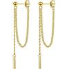 JeweBella Orecchini Pendenti in Argento Sterling 925 per Donna Ragazze Orecchini con Catena Ipoallergenici Orecchini Lunghi Argento/Oro