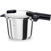 Fissler Vitaquick® Elemental Pentola a pressione da 6,0 l (diametro 22 cm), colore verde salvia, prodotta in Germania, fino al 70% più veloce, 2 livelli di cottura, fondo super termico, induzione