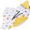 Totsy Baby Sacco ovetto coperta invernale 90x90 cm - universale lavabile copertina per passeggino bebe per seggiolino auto bambino o swaddle neonato 0-6 mesi Oeko-Tex Caramella safari