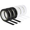 PATIKIL 32.8Ft Presa Finitura Nastro 6 Pacco PVC Racchette Rifinitura Nastri Racchette Accessori Guarnizioni Adesive per Tennis Badminton Nero/Bianco