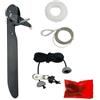 SageFurned per Kayak Timone Kit Nylon Tail Timone Pesca Kayak Migliorato Controllo dello sterzo Nero 52x20x10cm