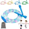 Dawhare Corda per saltare con luci a LED per bambini, ricaricabile, con 3 modalità di illuminazione arcobaleno regolabili, bagliore brillante e regolabile, per fitness e allenamento (2 rosa)