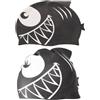 FOYTOKI Cuffia da Nuoto in Silicone 2 Unitá per Unisex Motivo Cartone Animato Nero Protezione Chioma Flessibile per Festa Estiva in Piscina