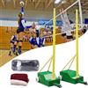 Generic Rete da pallavolo portatile, rete da allenamento Banton con pali regolabili e acciaio resistente + rete in polietilene per uso in spiaggia, vialetto e campo, facile da installare e trasportare, blu