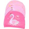 FRCOLOR 3 Pezzi Set di Cuffie da Nuoto in Poliestere Rosa Design Cartoon Adorabile, Leggere e Protettive per Chioma, per Piscina e Mare