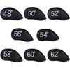 CAZSTYK 8pcs Cuoio DELL'UNITÀ di elaborazione Golf Headcover Coperture di Protezione Rod Head Cases Impermeabile Golf Ferro Head Covers Accessorio Cuoio DELL'UNITÀ