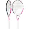 Babolat, Evo Aero Lite Pink - Racchetta da tennis da adulto con corda, ideale per progresso, forza e manovrabilità, telaio aerodinamico spin alfa, impugnatura 0, marca francese, rosa