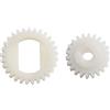 Allthingstore Kit di trasmissione dell'albero principale per mulinello da pesca Gw Small Gray Wheel Accessori compatibili con Sanqiu Golden Sail per versione Elite in plastica (torsioni + ingranaggio principale)