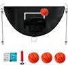 bechoanigel Tappeto elastico da basket, bordo a strappo per immersione, con 3 mini palloni da basket gonfiabili, resistente ai raggi UV, portatile, accessorio per trampolino per bambini e adulti, per interni ed
