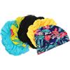 FRCOLOR 5 Pezzi Cuffia da Nuoto per Donne Chioma Lunghi in Nylon, Extra Large, Protezione Chioma e Riduzione Attrito, Adatta per Piscina e Nuoto